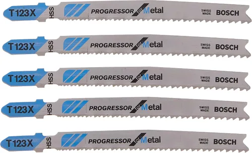 Vista 17 de Bosch T118EF100 100 piezas 3-5/8 pulgadas 11-18 TPI flexible para hojas de sierra caladora de metal con vástago en T