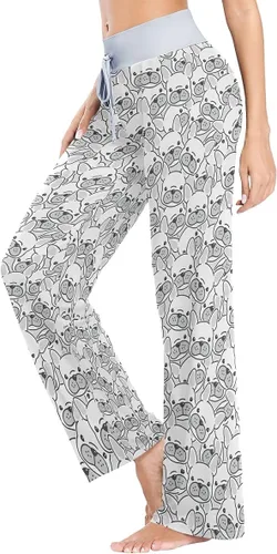 Vista 3 de vvfelixl Pantalones de pijama para mujer, ropa de dormir, pantalones de pijama, multicolor, XS-XL