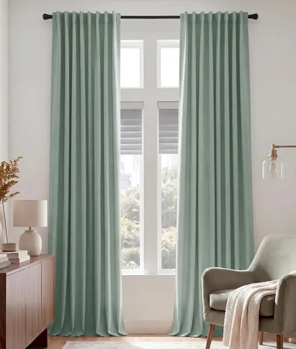 Vista 81 de PONY DANCE Cortinas cortas con aislamiento térmico para ventana pequeña, para guardería, baño, cocina, lavandería, caravana, sótano, 29 pulgadas