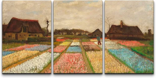 Vista 151 de wall26 Lienzo enmarcado para pared, juego de arte con flores de almendra de Vincent Van Gogh, naturaleza, ilustraciones de área silvestre, bellas
