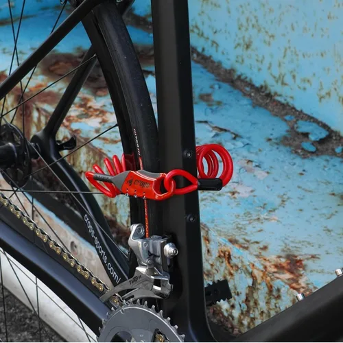 Vista 8 de CROPS Cable de Candado para Bicicleta, Q5-COCON 6 pies Negro, Candado de Cable de Combinación Reiniciable de 3 Dígitos, Diseño Compacto, Fácil