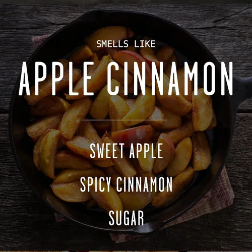 Vista 3 de Velas de Manzana y Canela, Vela de Manzana y Canela - 'Apple Cinnamon' Infundida con Aceites Esenciales I Velas de Soja Aromáticas Fuertes