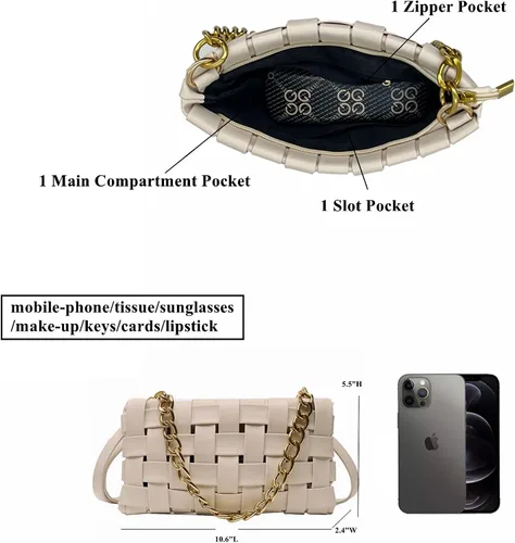 Vista 6 de Bolso de mano trenzado para mujer