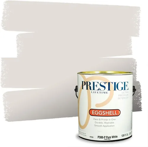 Vista 10 de PRESTIGE Pinturas Pintura Exterior e Imprimación en Uno, 1 Galón, Mate, Combinación Comparable de Sherwin Williams* Black Magic* SW6991-PCM