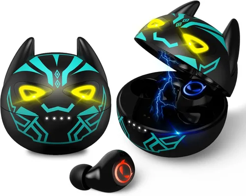 Vista 14 de Auriculares inalámbricos Bluetooth, nuevos auriculares inalámbricos para niños 2024 con reducción de ruido Bluetooth 5.1, impermeables, auriculares