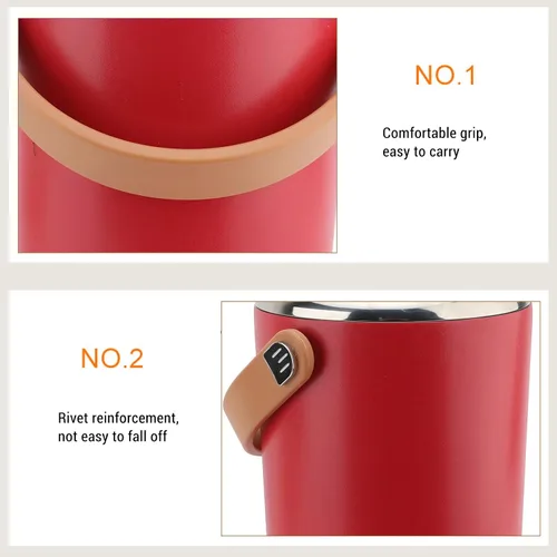 Vista 8 de TOPINCN Termo para comida caliente, 3 capas, apilable, aislada, caja de almuerzo aislada al vacío de acero inoxidable de 2.6 L, recipiente