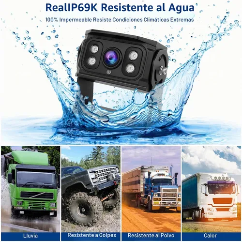 Vista 4 de Cámara de respaldo para camión RV con AHD 1080P 7 "Monitor+Kit de cámara