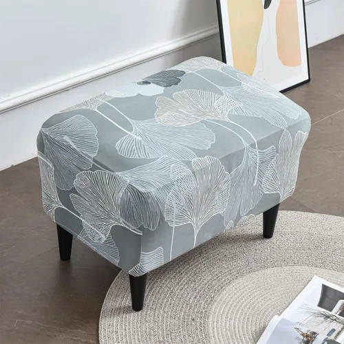 Vista 2 de Eco-Ancheng Funda elástica para silla, funda otomana rectangular de almacenamiento, funda otomana para reposapiés, fundas otomanas para taburete