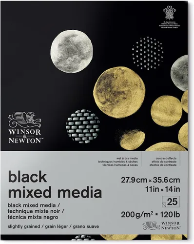 Vista 9 de Winsor & Newton Bloc de medios mixtos profesional, 7" x 10", 30 hojas, 250gsm, blanco