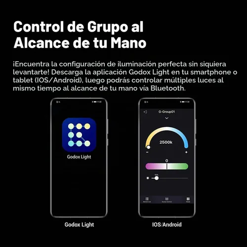Vista 7 de Godox ES45 Luz Clave, luz de vídeo LED con soporte de escritorio extensible, ajuste de brillo del 0-100% y temperatura de color de 2800-6500k