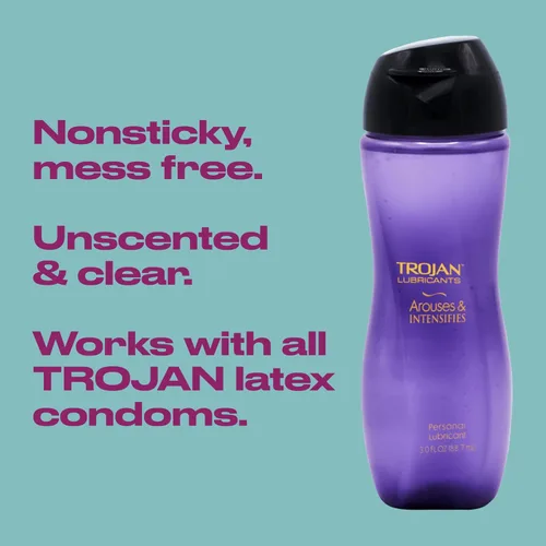 Vista 4 de TROJAN Lubricantes despierta e intensifica, lubricante personal, lubricante personal de silicona, 3 onzas líquidas