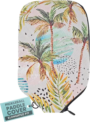 Vista 30 de Palms-O-Aces Pickleball Paddle Cover Canvas Padded Pickleball Paddles Sleeve with Zipper Lightweight Protective Paddle Case for Standard Paddles