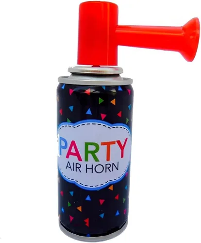 Vista 3 de Air Horn - Mini generador de ruido de bocina de niebla con bomba de mano, 2 paquetes de 1 lata 0.81 onzas
