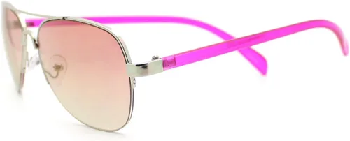 Vista 3 de Gafas de sol de aviador de tamaño pequeño para mujer, color fucsia