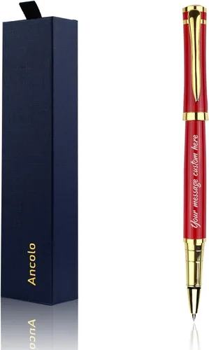 Vista 10 de Ancolo Fancy Roller Pen Set de bolígrafo de lujo con 2 recambios de tinta negra - 0.028 in. Bonitos bolígrafos de regalo para mujeres o hombres.