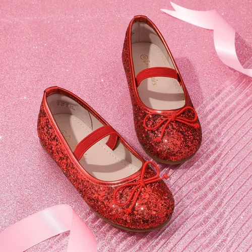 Vista 5 de DREAM PAIRS Zapatos de vestir para niñas pequeñas, zapatos de ballet para fiesta, boda, niña de las flores