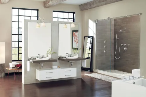 Vista 10 de Moen TS43002BN Arris - Kit de grifería de baño de 8.0 in (8 pulgadas), requiere válvula, níquel cepillado