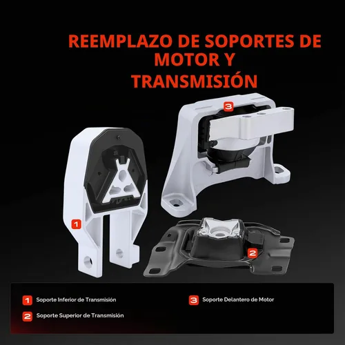 Vista 3 de A-Premium Juego de 3 piezas de soporte de motor y soporte de transmisión compatible con Ford 2013-2016 Escape, 2014-2021 Transit Connect, 2.0L 2.5L