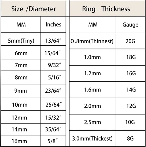Vista 6 de Nose Rings Hoops for Women Men 14G 16G 18G 20G Septum Jewelry 316L Surgical Steel Hinged Segment Ring Body Piercing Nose Hoop Lip Rings Nose Helix