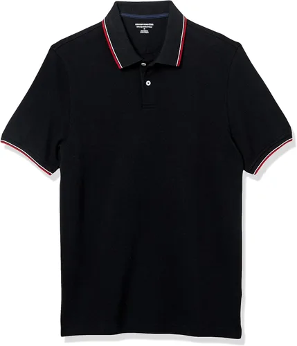 Vista 30 de Amazon Essentials Camiseta polo para hombre de manga corta y ajuste ajustado de algodón piqué Naranja Albaricoque