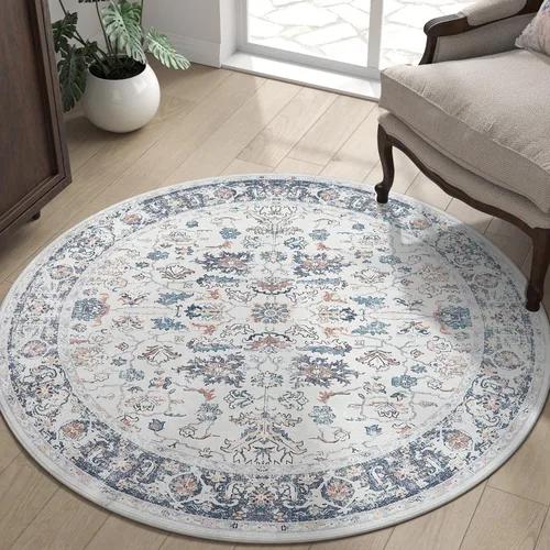 Vista 21 de jinchan Alfombra de entrada de 2 x 3 pulgadas, lavable, diseño floral vintage, tapete pequeño para interiores, bohemio, ligero, delgado