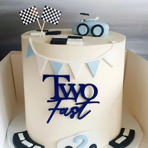 Vista 4 de Decoración para tartas de cumpleaños con dos diseños rápidos para decoración de fiesta de segundo cumpleaños para niño y niña