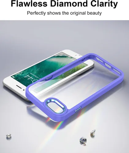 Vista 190 de HOOMIL Funda para iPhone 7 Plus/iPhone 8 Plus de 5.5 Pulgadas, sin amarillamiento, protección contra caídas, cubierta trasera dura transparente