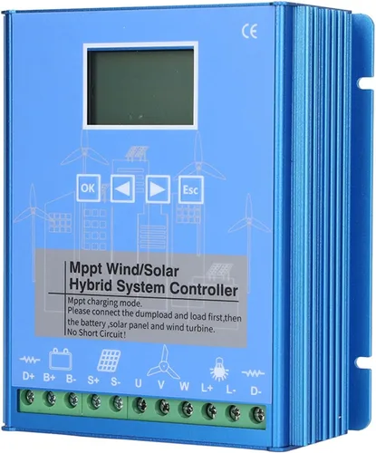 Vista 6 de Controlador solar eólico de 24V 48V MPPT, controlador de energía LCD universal, energía eólica y fotovoltaica de 1000W