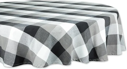 Vista 23 de DII Tri-Color Check Collection - Juego de servilletas 100% algodón, 20 x 20 pulgadas, color negro, 6 piezas