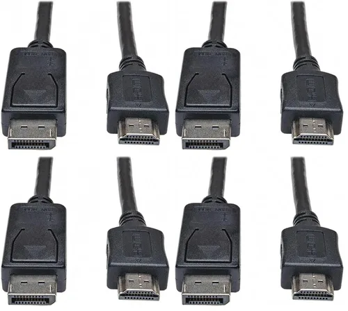Vista 10 de Tripp Lite Cable adaptador DisplayPort a HDMI, DP con pestillos a HDMI (M/M), UHD 4K x 2K/1080p, 3 pies (P582-003-V2)