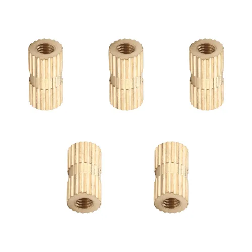 Vista 10 de Tuercas moleteadas de rosca hembra M2x3mm OD Tuercas de inserción roscadas de latón Tuercas de incrustación hidráulicas soldadas juntas Kit surtido