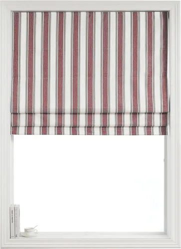 Vista 12 de Everyday Celebration Persianas romanas para ventanas, 100% opacas, sin cordones, rayas verticales, persianas de tela tejida, 26 pulgadas de ancho x