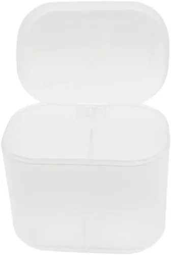 Vista 9 de transparent cotton pads/swabs large capacity storage box with PP material, easy to use and take,beautiful design, muti-purpose, moisture-proof and