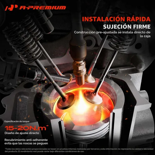 Vista 5 de A-Premium Bujías de iridio platino compatibles con Nissan Altima 2007-2013, Rogue, Rogue Select, Sentra, Versa, Versa Note, Frontier, NV200 &