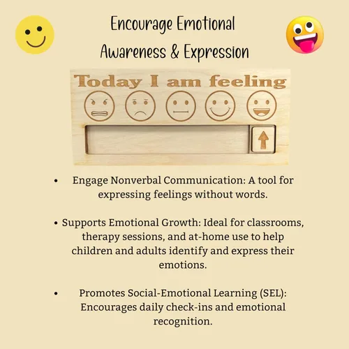 Vista 8 de Cartel de "Today I Am Feeling" - Tabla de estado de ánimo de emoji, rastreador diario de sentimientos para niños y adultos, terapia, autismo
