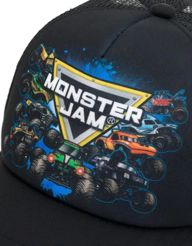 Vista 2 de Monster Jam Gorra de béisbol ajustable Snapback de malla para niños, Grave Digger El Toro Loco Megalodon