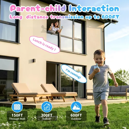 Vista 3 de Paquete de 2 walkie talkies de video para niños, walkie talkies con video Azul/Azul