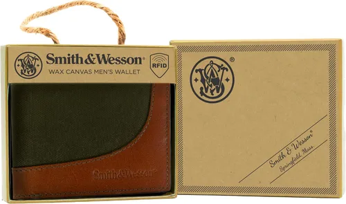 Vista 3 de Rugged Rare 49659 S&W Cartera de lona de cera doble-verde