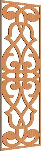 Vista 192 de 9 3/8"W x 24 3/8"H x 1/4"T Bellaire Decorativos Paneles de pared de madera calado, abedul