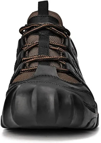 Vista 3 de Men's Hiking Casual Low Height Leather Outdoor Comfortable Breathable Non-Slip Trailing Trekking Walking Climbing Work Shoes