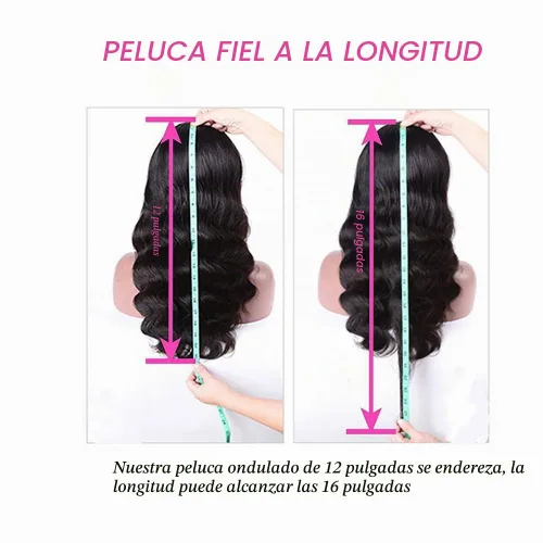 Vista 4 de Foreverlove - Pelucas de encaje frontal de onda corporal, de cabello humano virgen brasileño sin procesar, Remy, pre-arrancadas con cabello pequeño