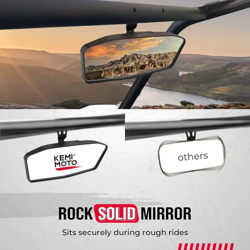 Vista 6 de Kemimoto Espejo central UTV, espejo interior central de visión trasera, compatible con Can Am Maverick Trail Sport MAX Commander 2018-2025, repuesto