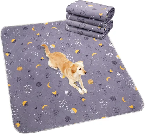 Vista 10 de UPSKY Almohadillas Lavables para Orina para Perros Paquete de 4 de 18" x 24" Almohadillas Reutilizables para Cachorros Impermeables Almohadillas
