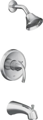 Vista 5 de Moen UT2743EPBN Glyde M-CORE Serie 2 - Kit de molduras para bañera y ducha con 1 mango, requiere válvula, níquel cepillado