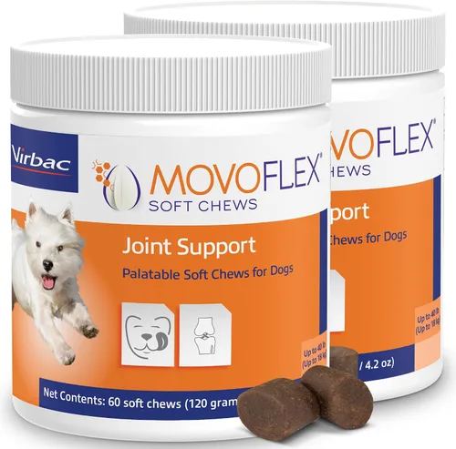 Vista 15 de MOVOFLEX - Masticables suaves para el apoyo de cadera y articulaciones para perros pequeños, 60 unidades de Virbac