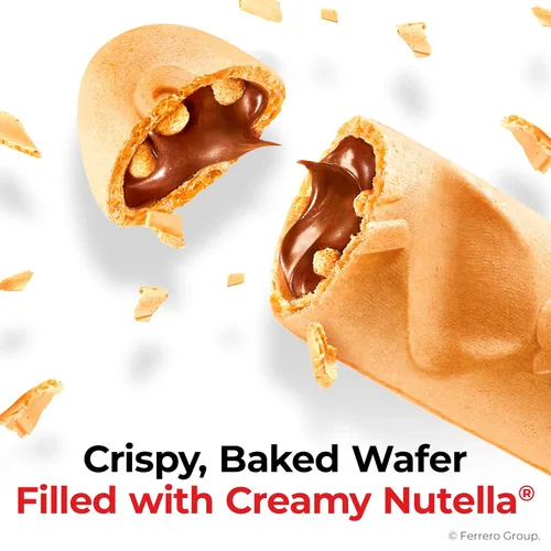 Vista 3 de Nutella B-ready Barras de Obleas, Crema de Avellana con Cacao, Barra de Snack Envuelta Individualmente, 16 Paquetes de 2 Barras - 1.55 oz