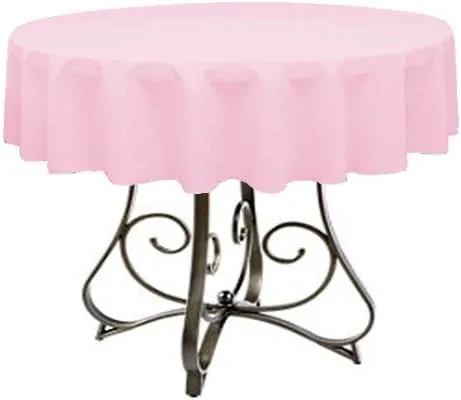Vista 32 de Mantel redondo de poliéster de 72 pulgadas, disponible en más de 45 colores, ideal para restaurantes y superposiciones versátiles de eventos, elige