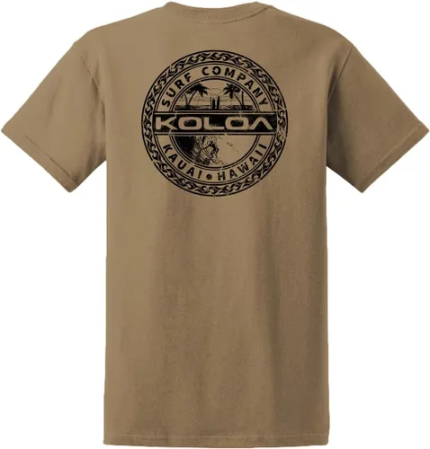 Vista 36 de Koloa Surf - Camisetas de algodón pesado para hombre, tallas grandes y altas Azul acuático/negro buscando diseño de ondas
