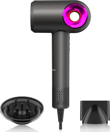 Vista 8 de 7 ajustes de velocidad, secador de pelo profesional con iones negativos, 2000 W, 190,000 RPM, secado rápido 7X, 7 ajustes de velocidad