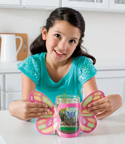 Vista 6 de Creativity For Kids Terrario de mariposas Sparkle N' Grow - Manualidades STEAM para niños